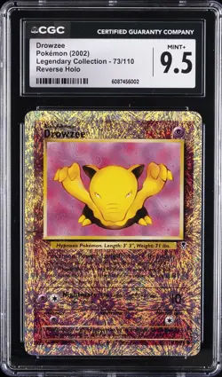 2002 POKEMON LEGENDARY COLLECTION DROWZEE REVERSE HOLO #73 CGC 9.5 - Image 1