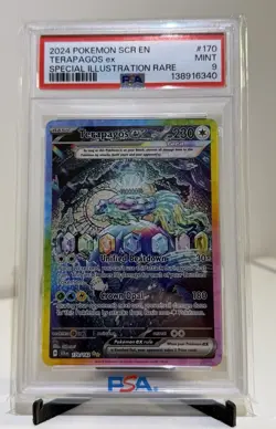 Pokemon Terapagos ex Special Illustration Rare Holo 170/142 Stellar Crown PSA 9 - Image 1