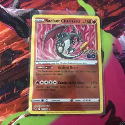 Radiant Charizard Radiant Rare Pokemon GO 011/078 NM (3 Copies) - Image 1