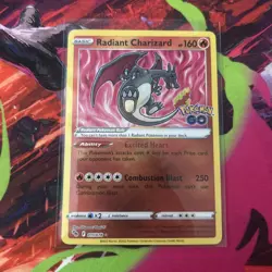 Radiant Charizard Radiant Rare Pokemon GO 011/078 NM (3 Copies) - Image 2