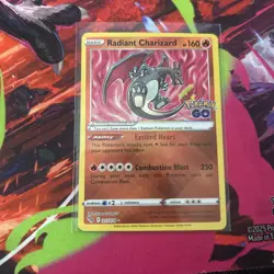 Radiant Charizard Radiant Rare Pokemon GO 011/078 NM (3 Copies) - Image 3