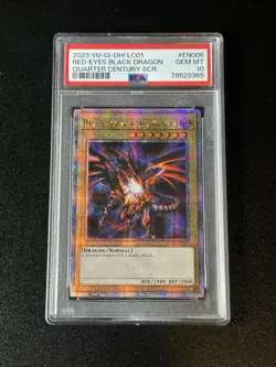 2023 YU-GI-OH! LCO1 RED-EYES BLACK DRAGON QUARTER CENTURY SCR. PSA 10 💎 - Image 1