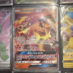 Pokemon TCG V GX EX Holo Lot 12 Cards Pikachu Turtonator Meloetta Quaquaval - Image 3