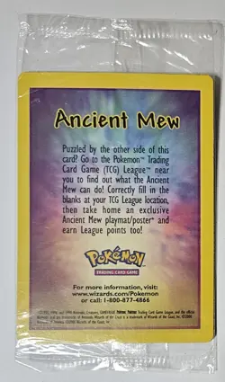 Ancient Mew SEALED Pokemon Unopened 2000 Movie Promo Holo Card - RARE Near Mint - Image 2