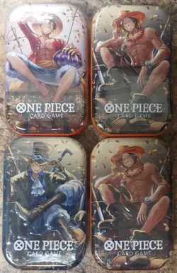 One Piece Card TCG Vol 2 Mini Tin (TS-O2, OP-13) Sealed, Brand New, Set of 4 - Image 1