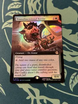 Transdimensional Bovine Extended Art Foil Teenage Mutant Ninja Turtles TMT MTG - Image 1