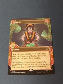 Gamble - Avatar MTG (Showcase) #0312 Promo Magic the Gathering ATLA Toph - NM - Image 1