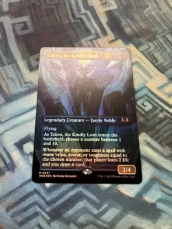 MTG Foil Borderless Talion, the Kindly Lord NM Unplayed Wilds of Eldraine - Image 2