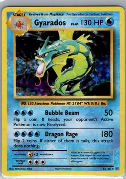 Gyarados 34/108 Holo XY - Evolutions - Pokemon Card - NM - Image 1