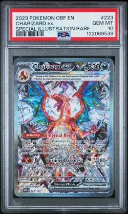 2023 POKEMON OBF EN-OBSIDIAN FLAMES #223 CHARIZARD EX PSA 10 - Image 1