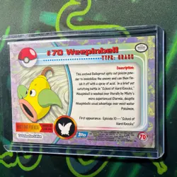 Pokemon Weepinbell #70 Topps 1999 TV Animation Edition Non Holo - Image 2