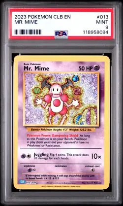 2023 POKEMON CLB-TRADING CARD GAME CLASSIC #013 MR. MIME PSA 9 - Image 1
