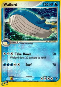 Wailord - 14/109 - Holo Rare DMG, English Pokemon EX Ruby and Sapphire - Image 1