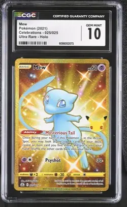 Pokemon Celebrations Gold Mew 025/025 CGC GEM MINT 10 - Image 1