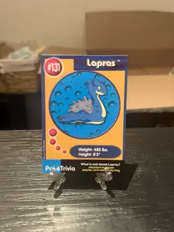 Lapras #131 Poke'Trivia Pokemon Card Mewtwo Strikes Back Movie LP - Image 1
