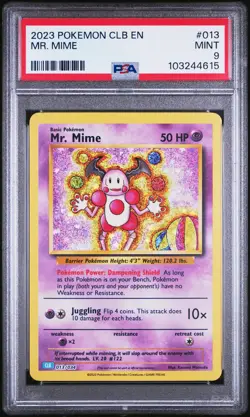 2023 POKEMON CLB-TRADING CARD GAME CLASSIC #013 MR. MIME PSA 9 - Image 1