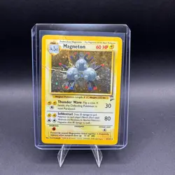 Magneton Pokemon Base Set 2 9/130 Vintage Holo Rare DMG - Image 1