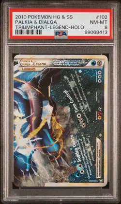 2010 Palkia & Dialga Legend Holo 102/102 Pokemon PSA 8 - Image 1