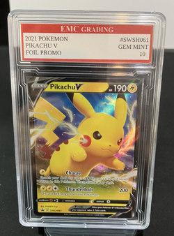 PIKACHU PROMO RARE FOIL Pokemon 2021 Card GRADED 10 MINT TCG CCG - Image 1