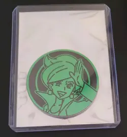 POKEMON JUMBO GREEN MIRROR COIN PROFESSOR JUNIPER PREMIUM TOURNAMENT COLLECTION - Image 1