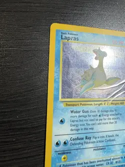 Pokemon TCG Lapras Fossil 10/62 Holo Unlimited Holo Rare - HEAVY PLAYED DAMAGED - Image 4