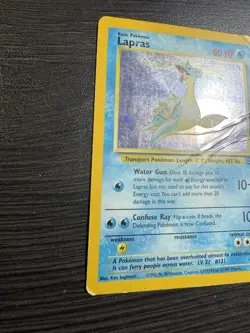 Pokemon TCG Lapras Fossil 10/62 Holo Unlimited Holo Rare - HEAVY PLAYED DAMAGED - Image 5