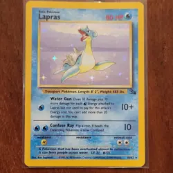 Pokemon Lapras 10/62 Holo Rare Fossil Set Great condition for its age! 💧 - Image 2