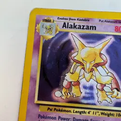 Alakazam 1/130 Holo Base Set 2 Pokemon TCG LP English Damaged/Creased Bad Cond - Image 2