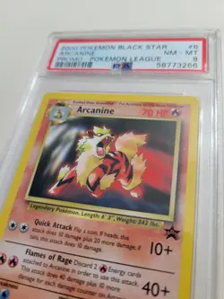 Arcanine - Pokemon League Black Star Promo #6 - Near Mint to Mint PSA 8 - Image 3
