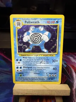 Pokemon TCG Poliwrath 13/102 Base Set Holo (English) - Damaged - Image 1