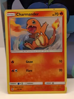 Charmander 7/68 Hidden Fates COMMON Pokemon TCG 2019 - DAMAGED - Image 1