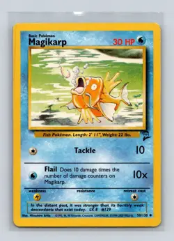 Base Set 2 #050/130 Magikarp NM Pokemon - Image 1
