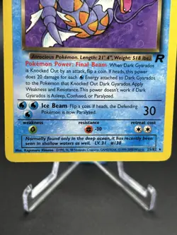 Pokemon TCG Dark Gyarados 25 Rare Team Rocket Pokemon LP - Image 3