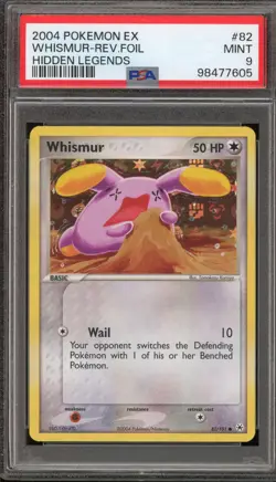 Pokemon Whismur EX Hidden Legends Reverse Holo #82 PSA 9 Mint - Image 1