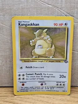 Pokemon TCG Kangaskhan Jungle 5/64 Holo Unlimited Holo Rare Heavy Play Damaged - Image 1
