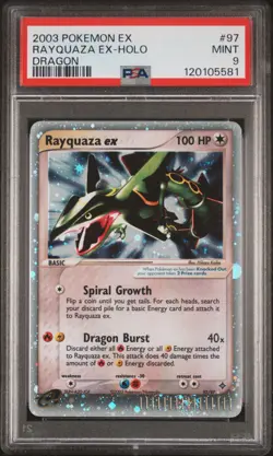 2003 Pokemon Ex Dragon Rayquaza Ex-Holo #97 MINT PSA 9 Dragon Ultra Rare - Image 1