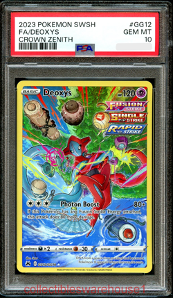 Pokemon Crown Zenith Deoxys GG12 PSA 10 - Image 1