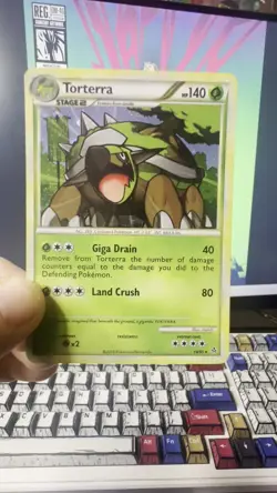 Pokemon TCG Mid Era Unleashed Promos, #10/95 Torterra, Cracked Ice Holo Rare LP - Image 2