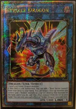 YuGiOh Striker Dragon Quarter Century Secret Rare 1st Edition RA01-EN046 - Image 1
