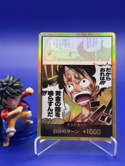 ONE PIECE Card Game Monkey D Luffy OP15-119 SEC + Gold DON!! Card Set Japan NM - Image 4