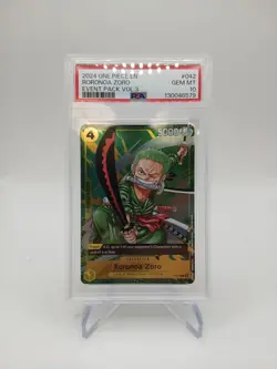 2024 ONE PIECE P-042 EVENT PACK VOL 3 PROMO RORONOA ZORO PSA 10 - Image 1