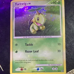 Pokemon Turtwig DP01 Diamond & Pearl Promo Holo Basic 60 HP Trading Card - Image 3