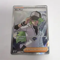 Pokemon TCG N's Plan 163/086 Sv: Black Bolt Full Art Trainer Holo Card - Image 1