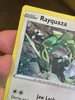 POKEMON RAYQUAZA SWSH029 BLACK PROMO STAR COSMOS WITH TWO SWIRLS HOLO NM CARD - Image 5