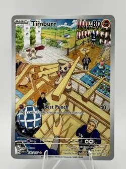 🔥 Timburr #183/167 Illustration Rare | Twilight Masquerade - 2024 Pokemon Card - Image 1