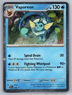 Vaporeon - (Cosmos Holo) Promo SV: Scarlet & Violet Promo Cards Holo 168 NM - Image 1