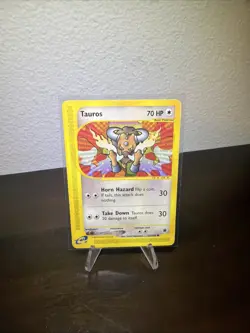 Pokemon TCG Tauros Expedition Base Set 133/165 Non-Holo Card LP Condition - Image 1