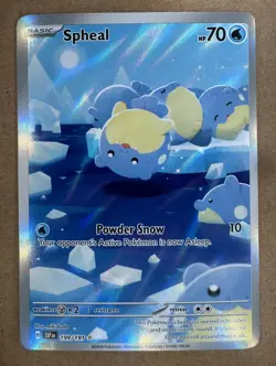 Pokemon TCG Spheal Illustration Rare Holo Card 199/191 Sv08: Surging Sparks - Image 1