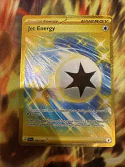 Jet Energy 252/191 Pokemon Card TCG Surging Sparks Hyper Rare Gold Card - Image 1