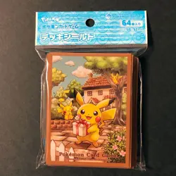 B204 Pikachu Japanese Pokemon Deck Shield 64 Card Sleeves Sealed - Image 2